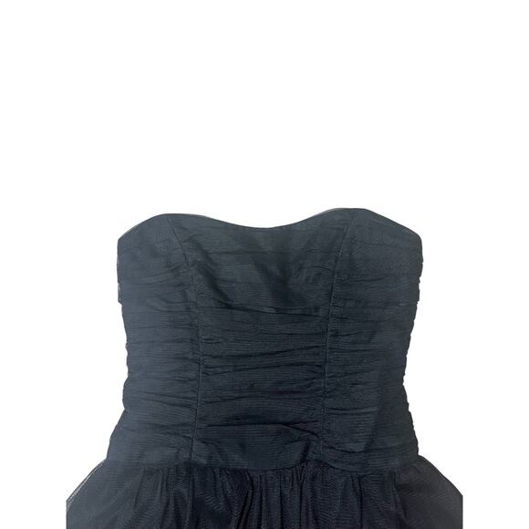 Nicole Miller Collection 90s Y2K Black Ruffle 6 Mini Dress Gothic Fairy Tulle - Picture 6 of 8